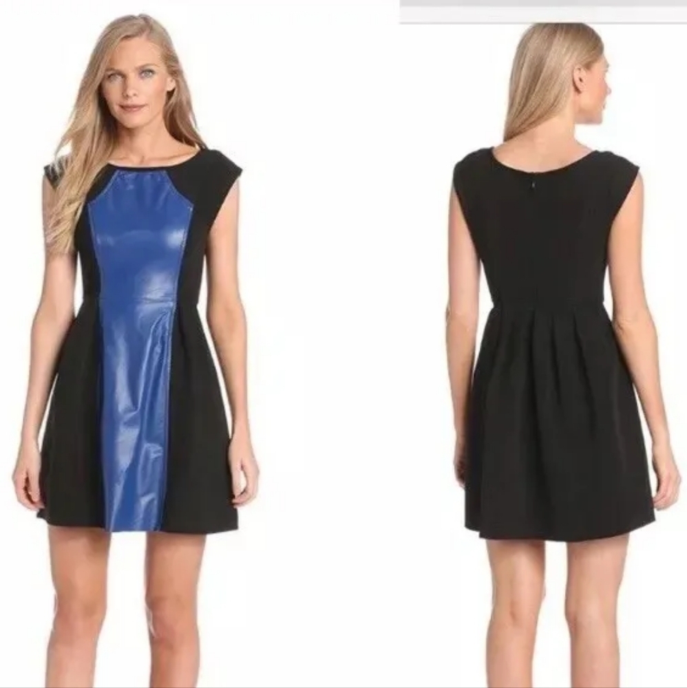🥳HOST PICK Plenty By Tracy Reese Lamb Leather Panel Dress Anthropologie Size M